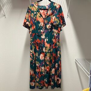 SHEIN Vibrant Floral Maxi Dress